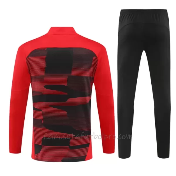 Conjunto de sudadera de entrenamiento AC Milan Hombre 24/25 Rojo