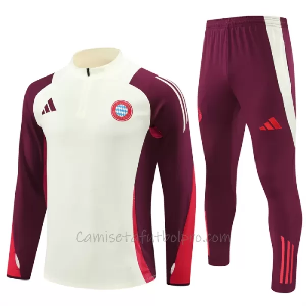 Conjunto de sudadera de entrenamiento Bayern Múnich Hombre 24/25 Blanco