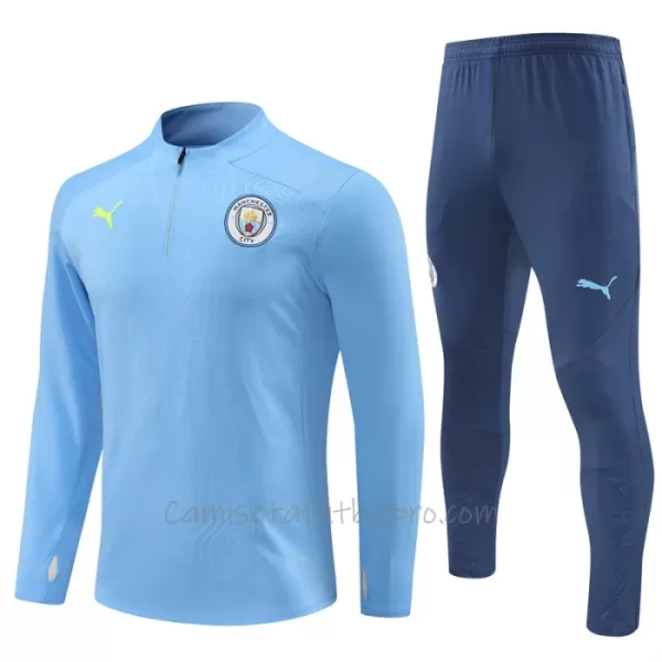 Conjunto de sudadera de entrenamiento Manchester City Hombre 24/25 Azul