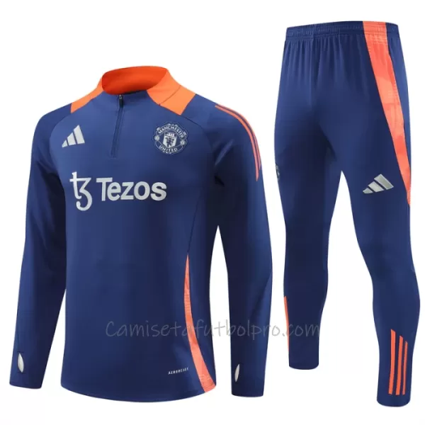 Conjunto de sudadera de entrenamiento Manchester United Hombre 24/25 Navy