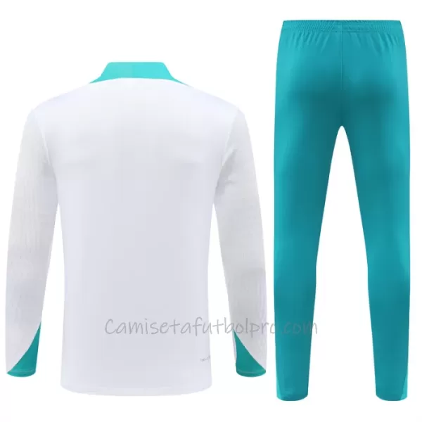 Conjunto de sudadera de entrenamiento Portugal Hombre 24/25 Blanco