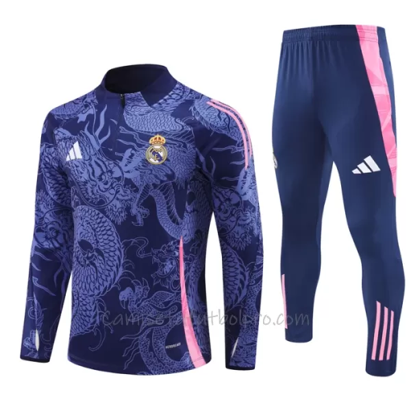 Conjunto de sudadera de entrenamiento Real Madrid Hombre Dragón 24/25 Navy