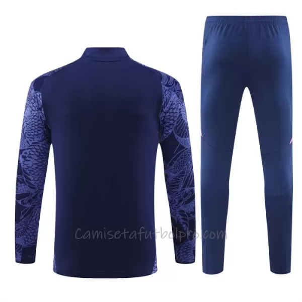 Conjunto de sudadera de entrenamiento Real Madrid Hombre Dragón 24/25 Navy