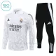 Conjunto de sudadera de entrenamiento Real Madrid Niños 24/25 Blanco