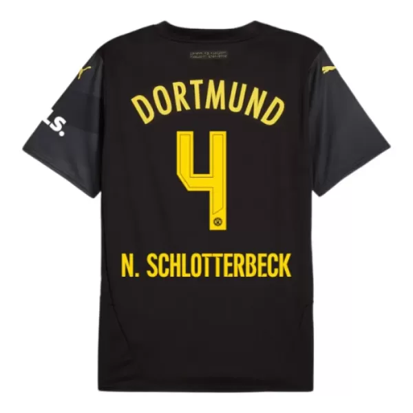 Camiseta Borussia Dortmund Nico Schlotterbeck 4 Hombre 2ª Equipación 24/25