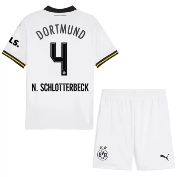 Camiseta Borussia Dortmund Nico Schlotterbeck 4 Niños 3ª Equipación 24/25