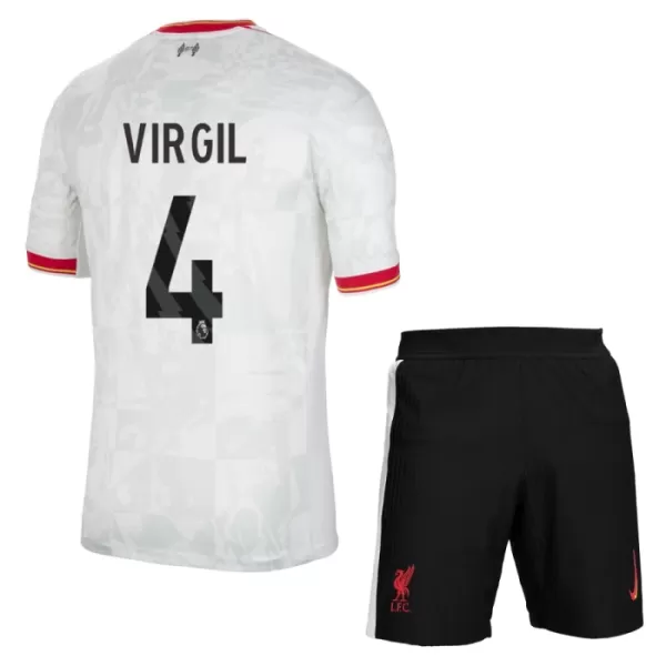 Camiseta Liverpool Virgil van Dijk 4 Niños 3ª Equipación 24/25