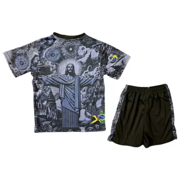 Camiseta Brasil Niños 2024 Negro Edición Especial