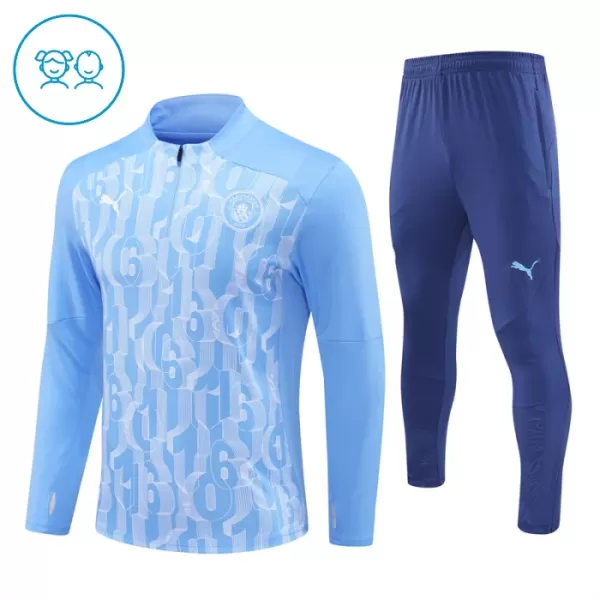 Conjunto de sudadera de entrenamiento Manchester City Niños 24/25 Azul