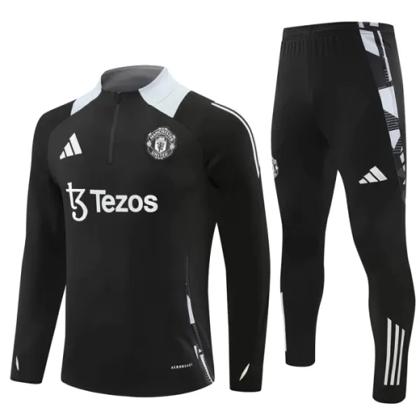 Conjunto de sudadera de entrenamiento Manchester United Hombre 24/25 Negro