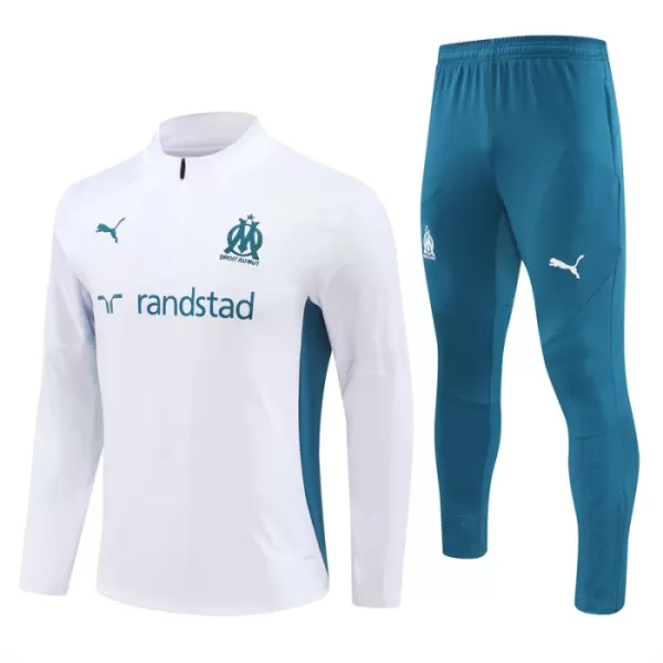 Conjunto de sudadera de entrenamiento Olympique de Marseille Hombre 24/25 Blanco