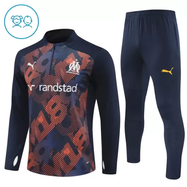 Conjunto de sudadera de entrenamiento Olympique de Marseille Niños 24/25 Navy