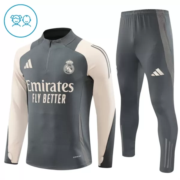 Conjunto de sudadera de entrenamiento Real Madrid Niños 24/25 Gris