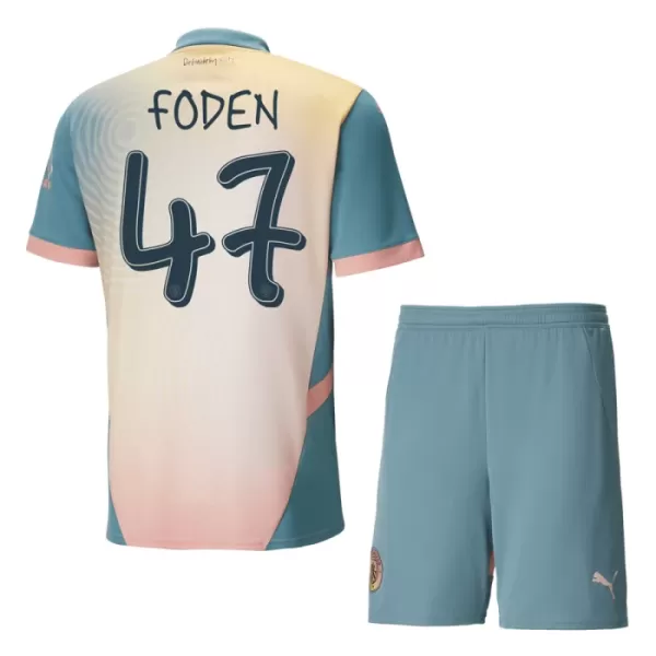 Camiseta Manchester City Phil Foden 47 Niños 4ª Equipación 24/25