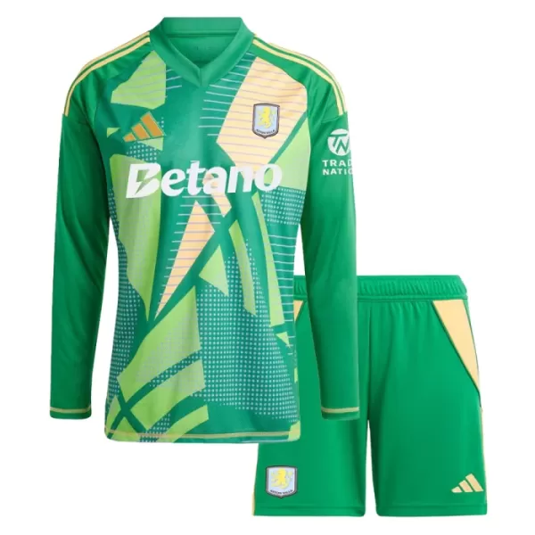 Camiseta Portero Aston Villa Niños 24/25 Manga Larga Verde