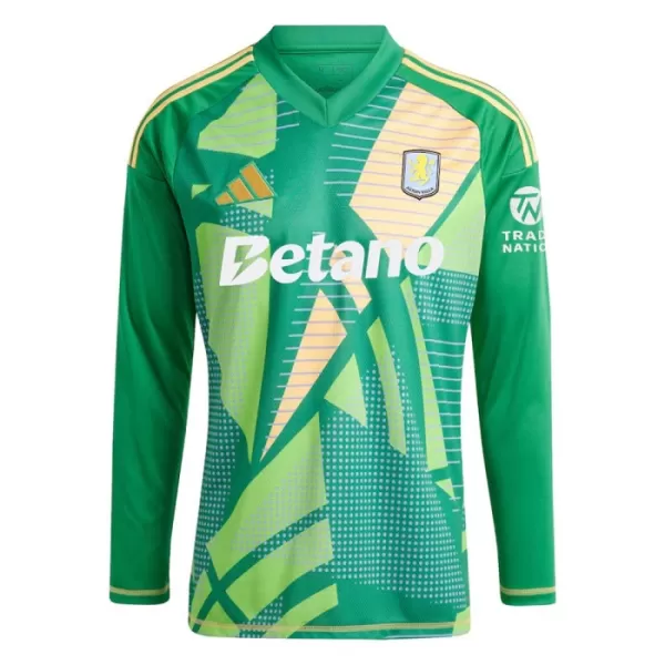 Camiseta Portero Aston Villa Niños 24/25 Manga Larga Verde