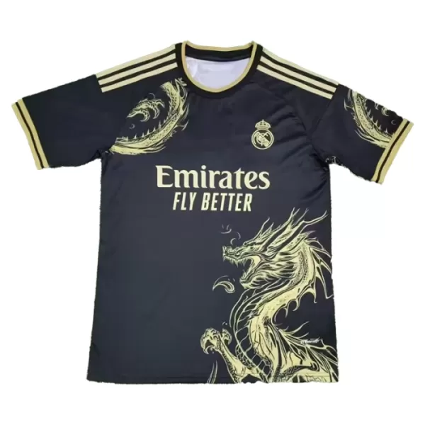 Camiseta Real Madrid Hombre Dragón 24/25 Negro Edición Especial