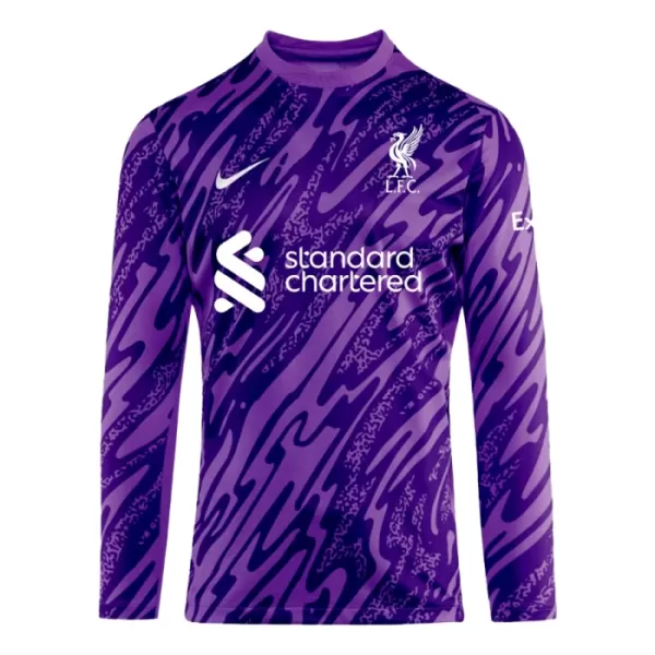 Camiseta Portero Liverpool Hombre 24/25 Manga Larga Púrpura