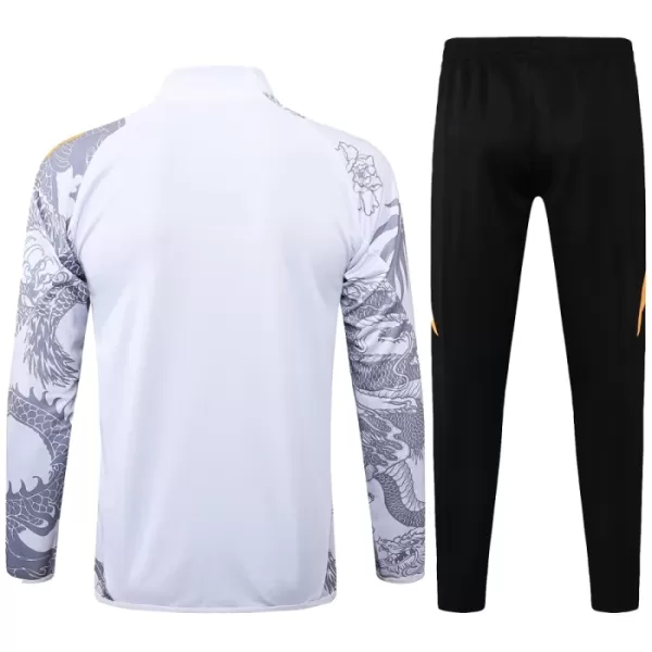 Conjunto De Chaqueta De Entrenamiento Real Madrid Hombre Dragón 24/25 Blanco