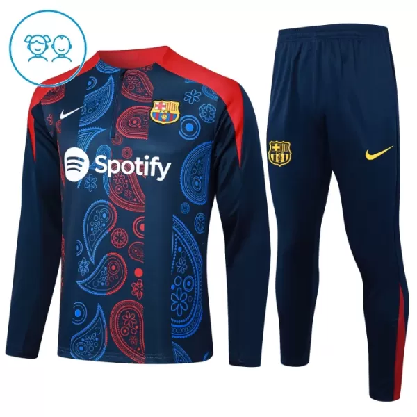 Conjunto de sudadera de entrenamiento FC Barcelona Niños 24/25 Navy