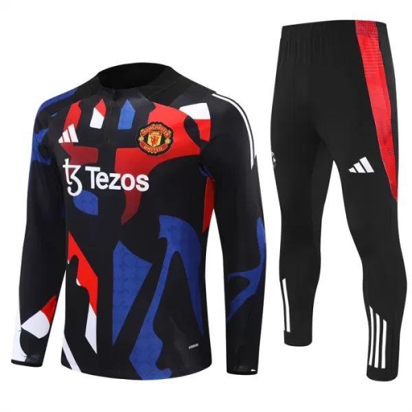 Conjunto de sudadera de entrenamiento Manchester United Hombre 24/25 Negro