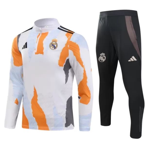 Conjunto de sudadera de entrenamiento Real Madrid Hombre 24/25 Blanco