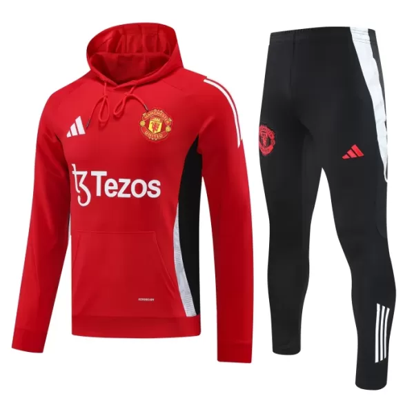 Sudadera de entrenamiento con capucha Manchester United Hombre 24/25 Rojo