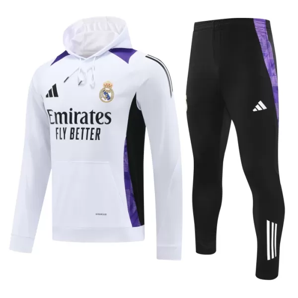 Sudadera de entrenamiento con capucha Real Madrid Hombre 24/25 Blanco